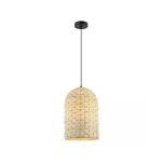 20152 BAMBOO PENDANT LIGHT E27 NATURAL SHADE- NATURAL ELEMENTS LIGHTS Zambelis Lights